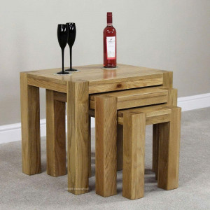 ChunKy Oak : Bộ 3 Đôn Trang Trí Gỗ Sồi - 3 Món